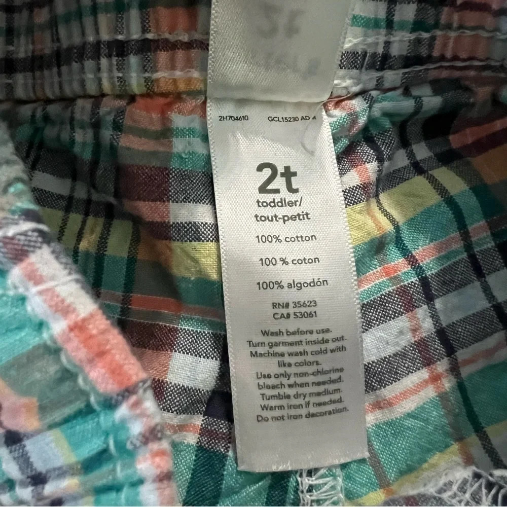 Carters 2T plaid toddler boys shorts - Picture 4 of 4